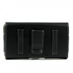 Wholesale iPhone 6 Plus Note 4 3 Extendable Horizontal Premium PU Leather Belt Pouch (Black)